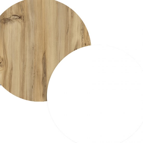 Τραπέζι σαλονιού Thunder sonoma-λευκό 90x60x31.5εκ