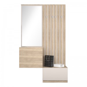 Έπιπλο εισόδου Halesy sonoma-λευκό 67x35.5x179.3εκ