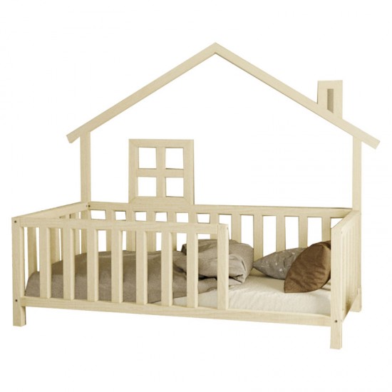 Παιδικό κρεβάτι Amias ξύλο πεύκου φυσικό 90x190εκ