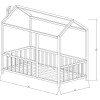 Παιδικό κρεβάτι Page ξύλο πεύκου φυσικό 70x140εκ