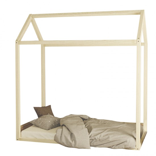 Παιδικό κρεβάτι Palace ξύλο πεύκου φυσικό 70x140εκ