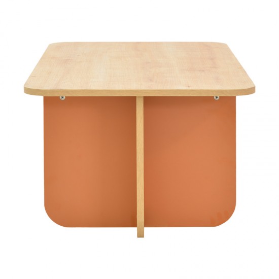 Τραπέζι Bοca σε oak-κεραμιδί απόχρωση 100x60x42εκ