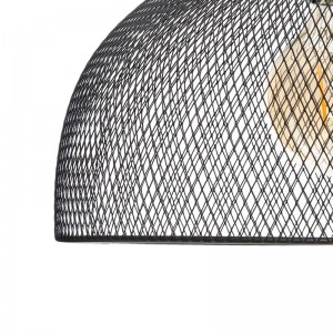 Φωτιστικό οροφής Sam Ε27 μαύρο Φ30x22,5εκ