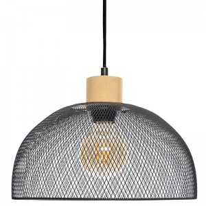 Φωτιστικό οροφής Sam Ε27 μαύρο Φ30x22,5εκ