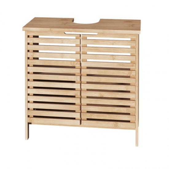 Πάγκος-ντουλάπι μπάνιου Sicela χρώμα φυσικό 60.5x28x59εκ