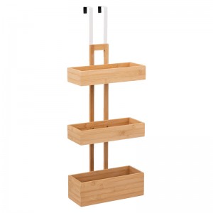 Ραφιέρα πόρτας Foco μπαμπού-φυσικό λευκό 28x17.3x75εκ