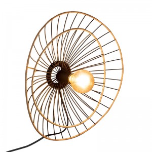 Φωτιστικό τοίχου-απλίκα Alara E27 40W χρυσό-μαύρο Φ45x11εκ