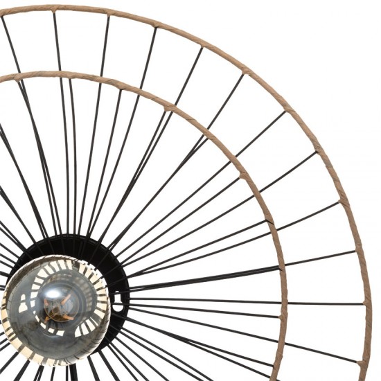 Φωτιστικό τοίχου-απλίκα Alara E27 40W χρυσό-μαύρο Φ45x11εκ