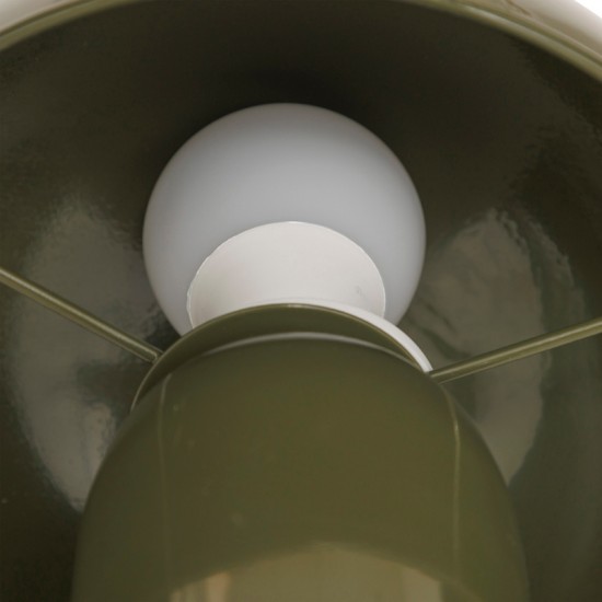 Επιτραπέζιο φωτιστικό Mushi μέταλλο σε χακί απόχρωση Φ20x24,5εκ