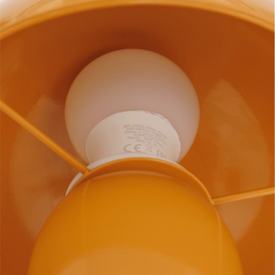 Επιτραπέζιο φωτιστικό Mushi μέταλλο σε κίτρινη απόχρωση Φ20x24,5εκ