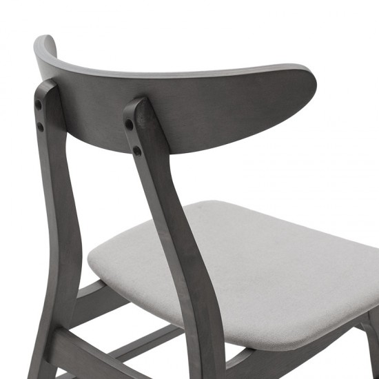 Tραπεζαρία Benson - Orlean σετ 7τμχ rustic grey - ύφασμα γκρι 150x90x75εκ