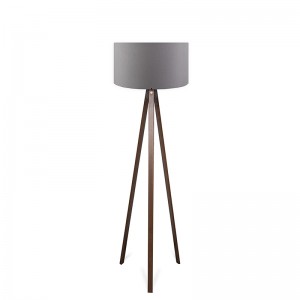 Φωτιστικό δαπέδου Ε27 καρυδί-γκρι Φ38x140εκ