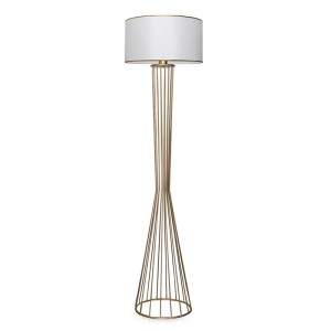 Φωτιστικό δαπέδου Ε27 χρυσό-λευκό Φ38x155εκ