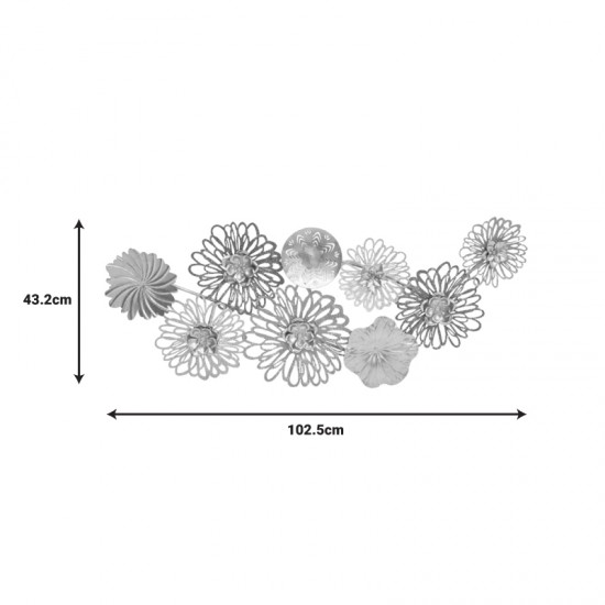 Διακοσμητικό τοίχου Tutsi μέταλλο πολύχρωμο 102.9x5.1x43.2εκ