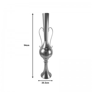 Διακοσμητικό βάζο Hra Inart μέταλλο σε χρυσή απόχρωση Φ20.3x94εκ