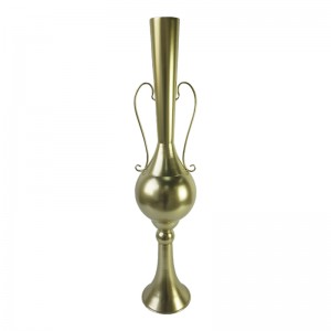 Διακοσμητικό βάζο Hra Inart μέταλλο σε χρυσή απόχρωση Φ20.3x94εκ