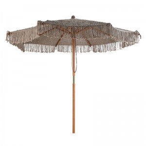 Ομπρέλα κήπου Renny ξύλο οξιάς Φ2.5m μπεζ
