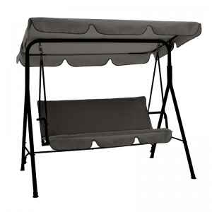 Κούνια κήπου Globo μέταλλο μαύρο-ύφασμα ανθρακί