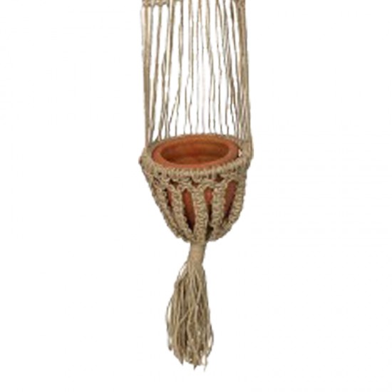 Κρεμαστή γλάστρα Anerial φυσικό γιούτα Φ23x135εκ