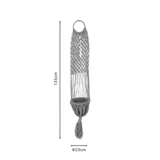 Κρεμαστή γλάστρα Anerial φυσικό γιούτα Φ23x135εκ
