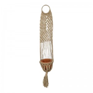 Κρεμαστή γλάστρα Anerial φυσικό γιούτα Φ23x135εκ