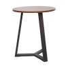 Βοηθητικό τραπέζι Trepolo σε καρυδί απόχρωση με μαύρο μέταλλο Φ45x52εκ