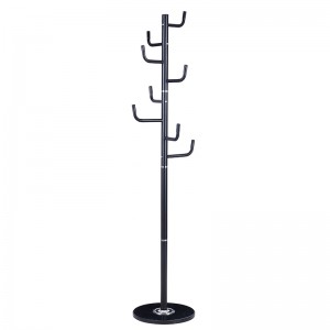 Καλόγερος ρούχων Lorenda pakoworld μέταλλο μαύρο Φ37x175εκ