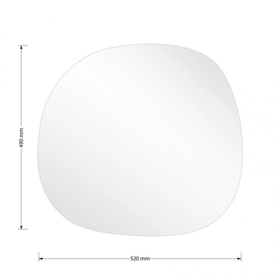 Καθρέπτης Frameless 1 μαύρο 49x1.2x52εκ