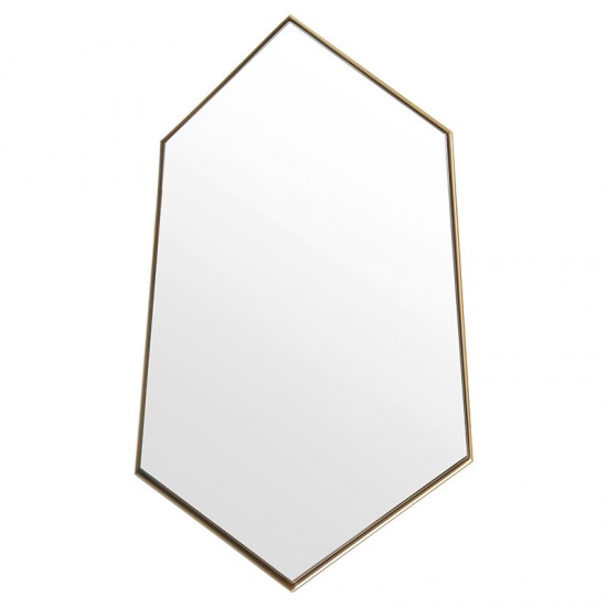 Καθρέπτης Polygon Μέταλλο Χρυσό 31x2x51εκ