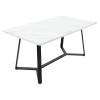 Tραπέζι Gemma λευκό μαρμάρου-μαύρο 160x90x75εκ