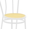 Καρέκλα Βιέννης pe rattan μπεζ-μέταλλο λευκό