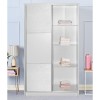 Ντουλάπα ρούχων Griffin δίφυλλη με συρόμενες πόρτες χρώμα λευκό 121x56.5x180.5εκ