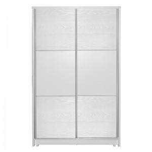Ντουλάπα ρούχων Griffin δίφυλλη με συρόμενες πόρτες χρώμα λευκό 121x56.5x180.5εκ