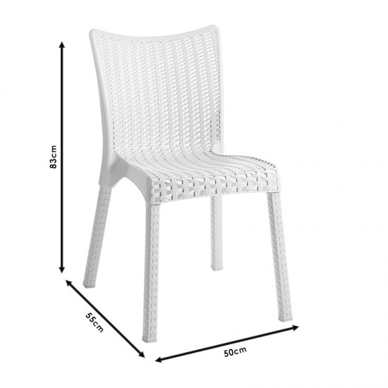 Καρέκλα Confident PP σκούρο καφέ