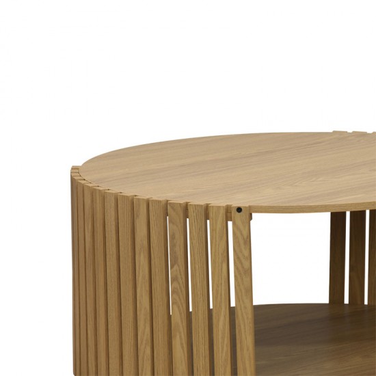 Τραπέζι σαλονιού Heavenly MDF φυσικό Φ83x38εκ