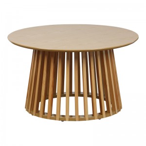 Τραπέζι σαλονιού Domonic mdf/pw σε φυσική απόχρωση Φ80x45εκ