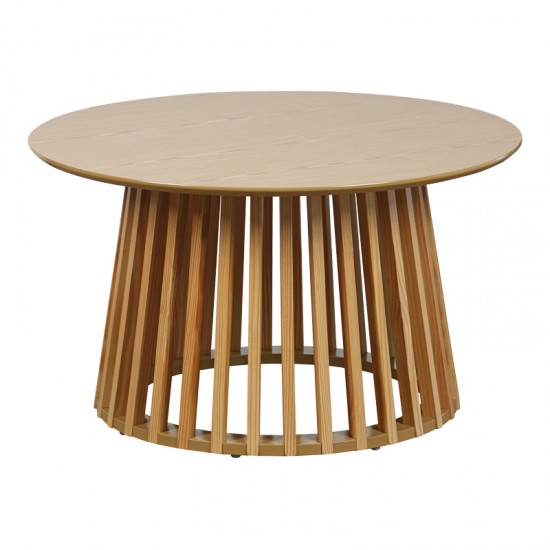 Τραπέζι σαλονιού Domonic mdf/pw σε φυσική απόχρωση Φ80x45εκ