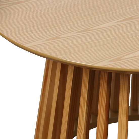 Τραπέζι σαλονιού Domonic mdf/pw σε φυσική απόχρωση Φ80x45εκ