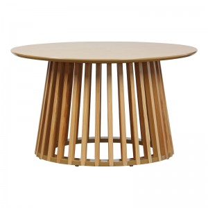 Τραπέζι σαλονιού Domonic mdf/pw σε φυσική απόχρωση Φ80x45εκ