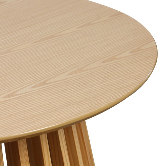 Τραπέζι σαλονιού Domonic mdf/pw σε φυσική απόχρωση Φ80x45εκ