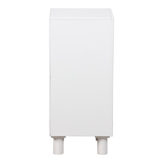 Κομοδίνο Emersi MDF σε λευκή απόχρωση 40x32x70εκ