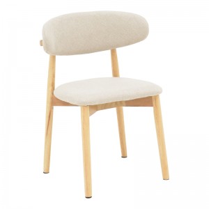 Καρέκλα Ubene  ύφασμα σε φυσική και μπεζ απόχρωση 46x58x79εκ