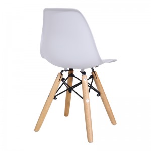 Καρέκλα Julita παιδική PP λευκό pp και ξύλο οξιάς σε φυσική απόχρωση 35x31x57.5εκ