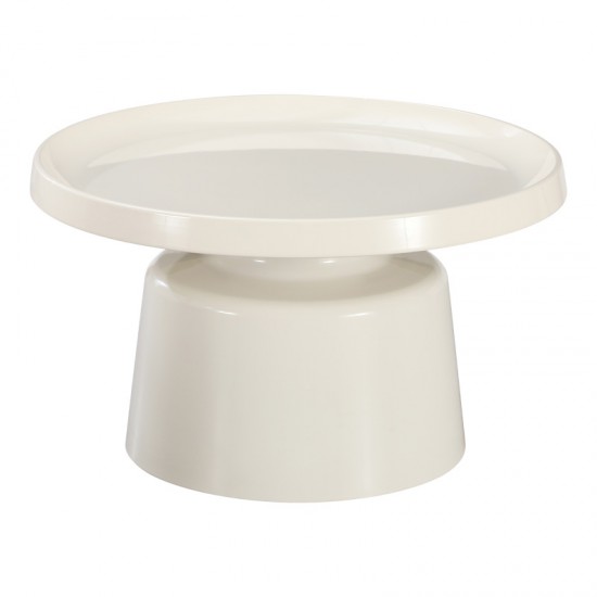 Τραπέζια σαλονιού Ginoze σετ 2τεμ μέταλλο σε λευκή απόχρωση