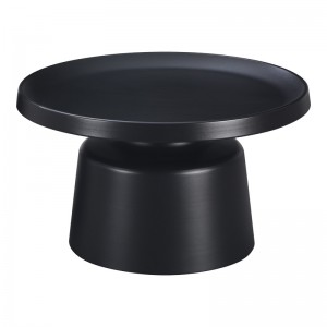 Τραπέζια σαλονιού Ginoze σετ 2τεμ μέταλλο σε μαύρη απόχρωση