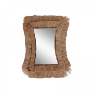 Καθρέπτης Amlont φυσικό ψάθα 70x2x20εκ