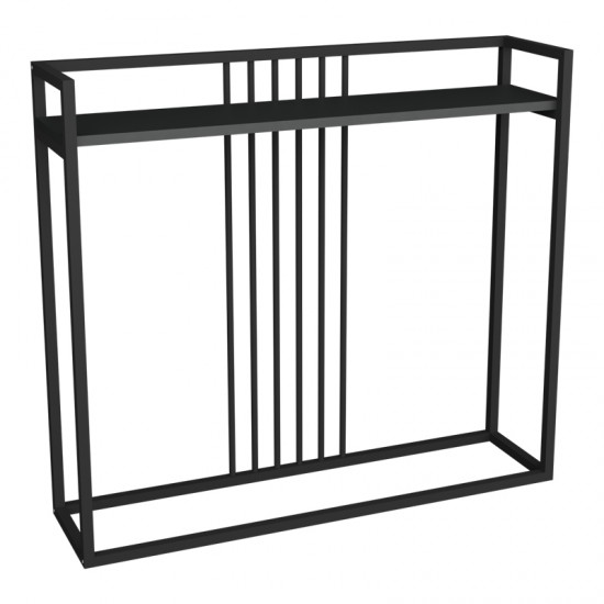 Κονσόλα Convida ανθρακί με μαύρο μεταλλικό σκελετό 100x25x90εκ