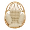 Κρεμαστή κούνια Jorg φυσικό rattan-κρεμ μαξιλάρι 80x59x105εκ
