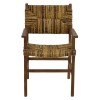 Πολυθρόνα Refane φυσικό teak ξύλο-banana σχοινί 55x60x85εκ