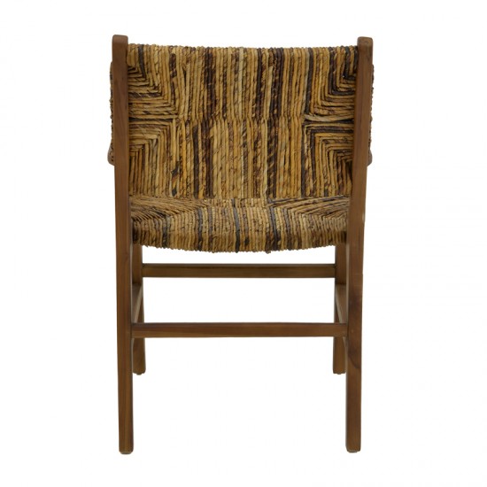 Πολυθρόνα Refane φυσικό teak ξύλο-banana σχοινί 55x60x85εκ